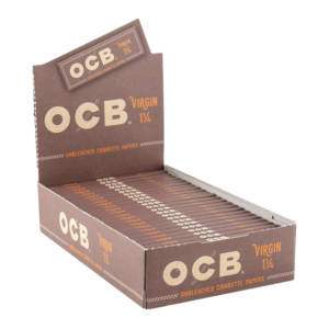 OCB VIRGIN 1.25 UNBLEACHED ROLLING PAPER 24 PER BOX