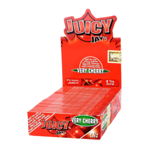 JUICY JAY 1.25 VERY CHERRY FLAVORED ROLLING PAPER 24 PER BOX (ALL)