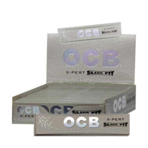 OCB KINGSIZE SLIM X-PERT SILVER CIGARETTE PAPER 24 PER BOX