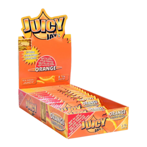 JUICY JAY 1.25 ORANGE ROLLING PAPER 24 PER BOX