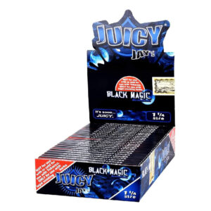 JUICY JAY 1.25 BLACK MAGIC FLAVORED ROLLING PAPER 24 PER BOX