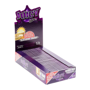JUICY JAY 1.25 BLACKBERRY BRANDY FLAVORED ROLLING PAPER 24 PER BOX