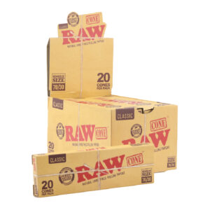 RAW CONE CLASSIC SINGLE SIZE 70/30- 20 PER PACK - BOX OF 12