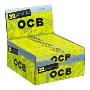 OCB SOLAIRE KINGSIZE + TIPS CIGARETTE PAPER 24 PER BOX