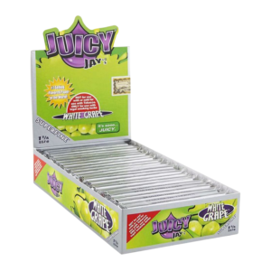 JUICY JAY 1.25 WHITE GRAPE FLAVORED ROLLING PAPER 24 PER BOX