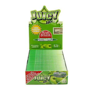 JUICY JAY 1.25 GREEN APPLE FLAVORED ROLLING PAPER 24 PER BOX