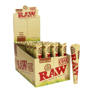 RAW CONES 1.25 6 PACK ORGANIC HEMP 32 PER BOX