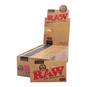 RAW SINGLE WIDE CLASSIC ROLLING PAPER 25 PER BOX