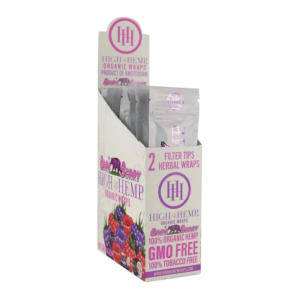 HIGH HEMP ORGANIC WRAPS BARE BERRY 25 PER BOX