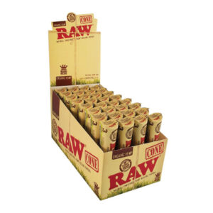 RAW CONE KINGSIZE 3 PACK ORGANIC HEMP 32 PER BOX